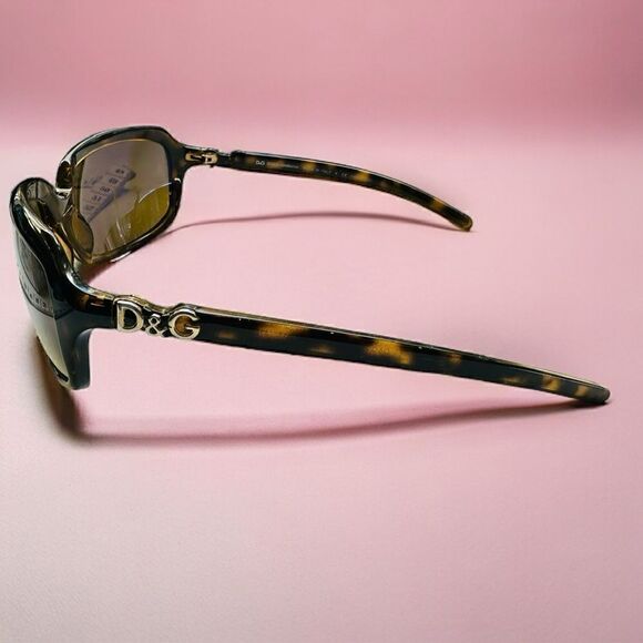 DOLCE & GABBANA Sunglasses Brown Gold Metal Tortoise w/Case/Cloth Made in Italy - Picture 1 of 7